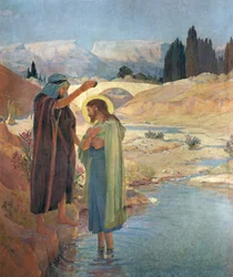 Krisztus megkeresztelkedése a Jordán vizében, 1917
